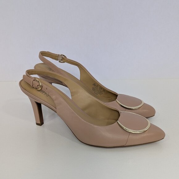 NWOB Naturalizer "Nora" Nude Rose Slingback Heels Pumps. Size 8.5 - Picture 1 of 7